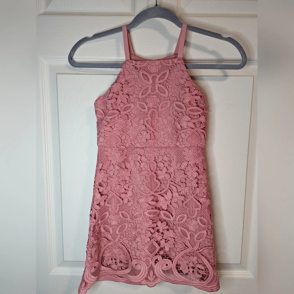 GB girls dress pink lace sleeveless size 6